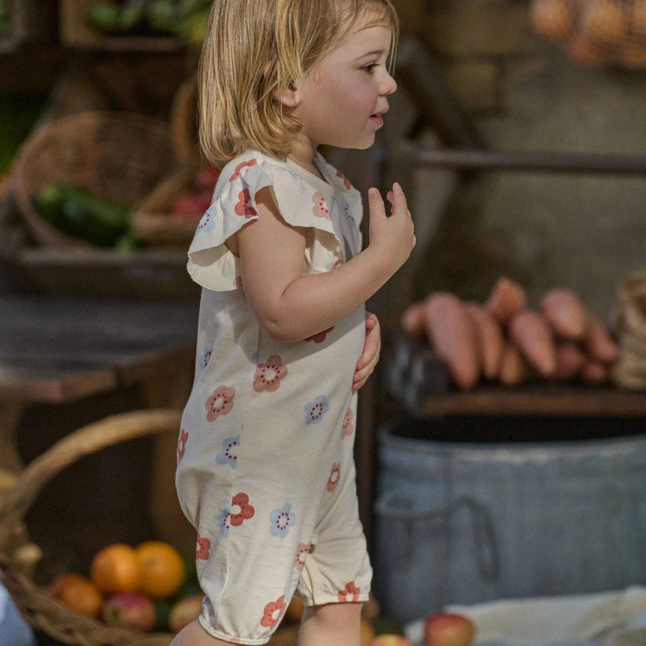 Nature Baby - Tilly Suit / Flora Stamp Print