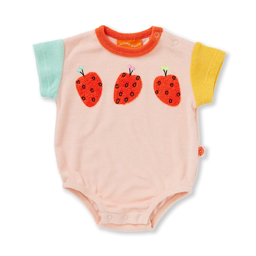 Halcyon Nights - Terry Short Sleeve Bodysuit / Tiny Orchard