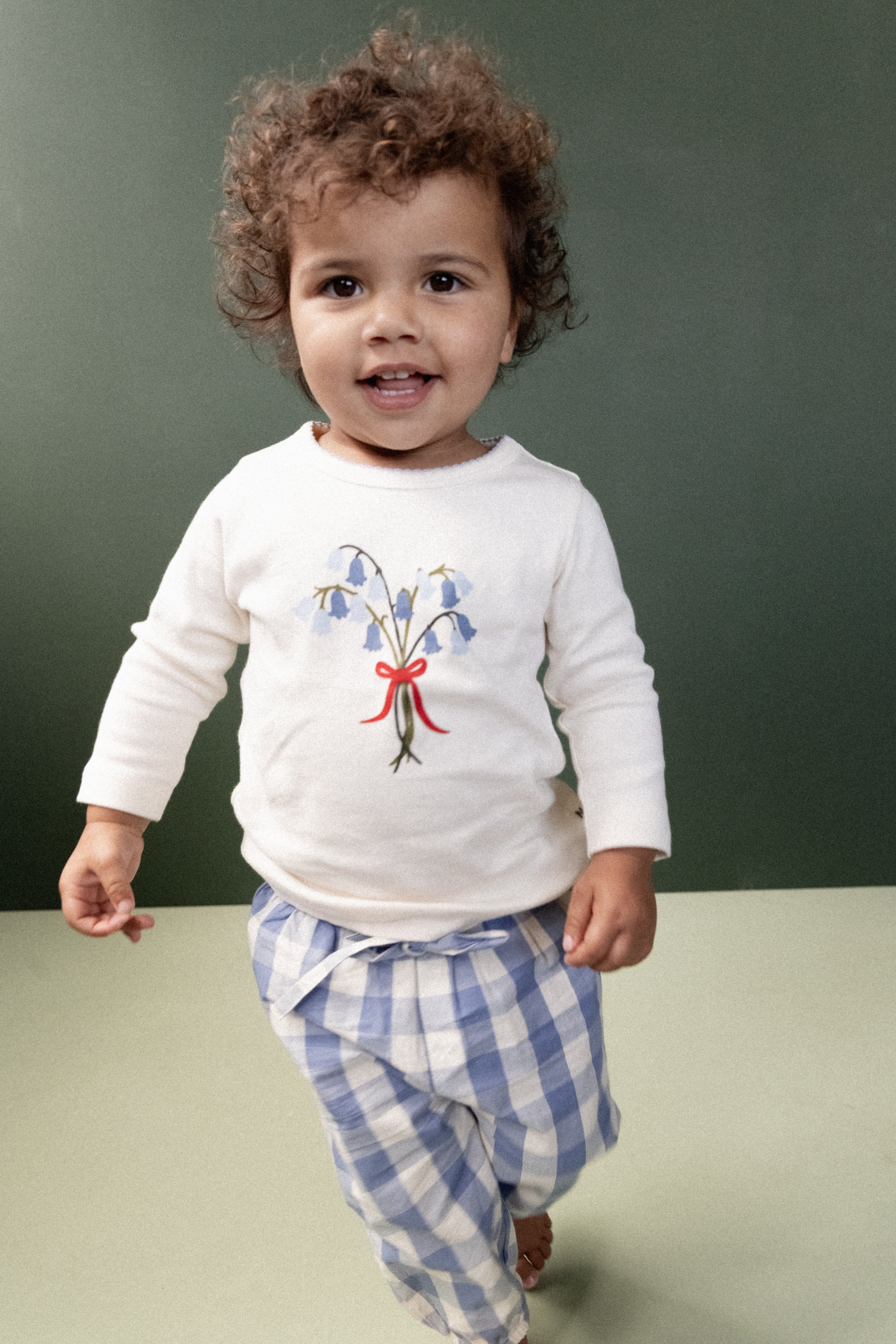 Nature Baby - Long Sleeve Cloud Tee / Bluebelle Natural Print