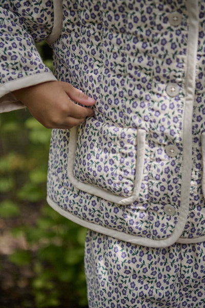 Nature Baby - Edith Quilted Jacket / Briarwood Heron Print