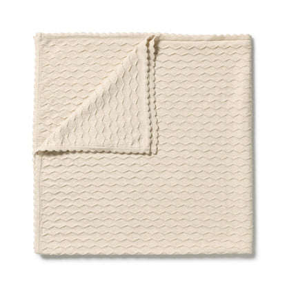 Wilson + Frenchy - Organic Knitted Chevron Blanket / Milk Cloud