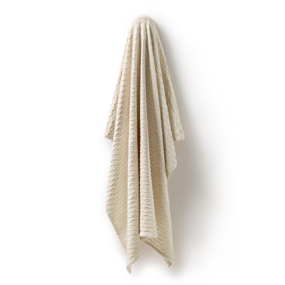Wilson + Frenchy - Organic Knitted Chevron Blanket / Milk Cloud