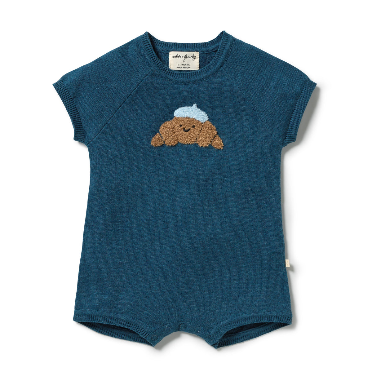 Wilson + Frenchy - Organic Knitted Growsuit / Little Croissant