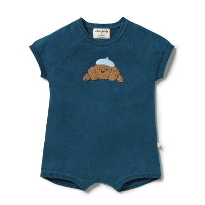 Wilson + Frenchy - Organic Knitted Growsuit / Little Croissant