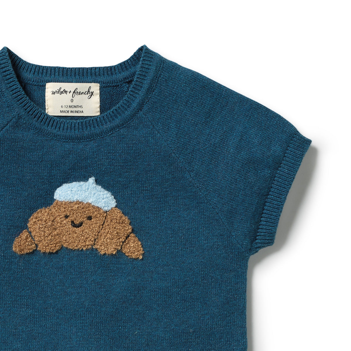 Wilson + Frenchy - Organic Knitted Growsuit / Little Croissant