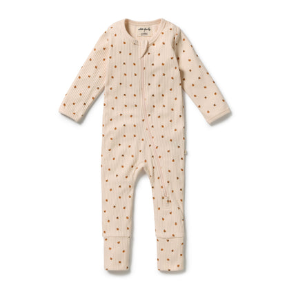Wilson + Frenchy - Organic Zipsuit with Feet / Little Lady Bugs