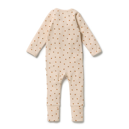 Wilson + Frenchy - Organic Zipsuit with Feet / Little Lady Bugs