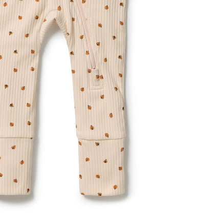 Wilson + Frenchy - Organic Zipsuit with Feet / Little Lady Bugs