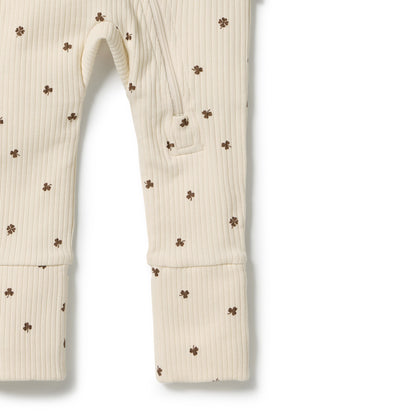 Wilson + Frenchy - Organic Zipsuit with Feet / My Lucky Charm
