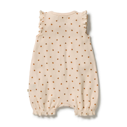 Wilson + Frenchy - Organic Ruffle Zipsuit / Little Lady Bugs