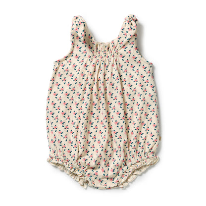 Wilson + Frenchy - Organic Crinkle Tie Playsuit / Little Blossom