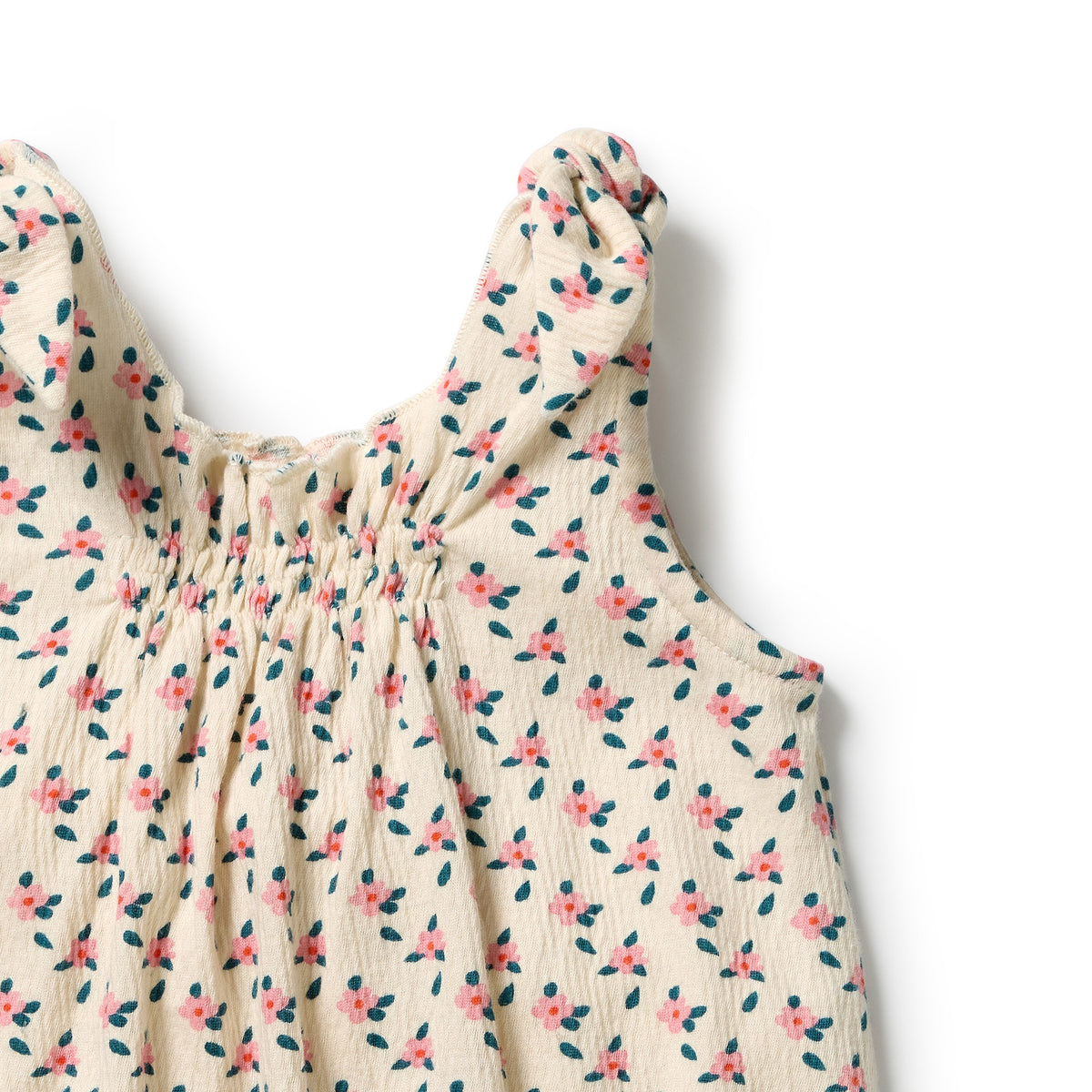 Wilson + Frenchy - Organic Crinkle Tie Playsuit / Little Blossom