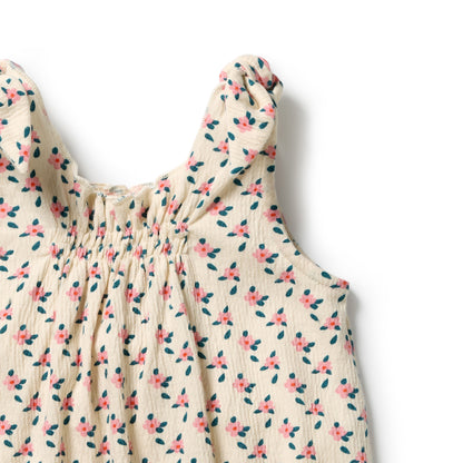 Wilson + Frenchy - Organic Crinkle Tie Playsuit / Little Blossom