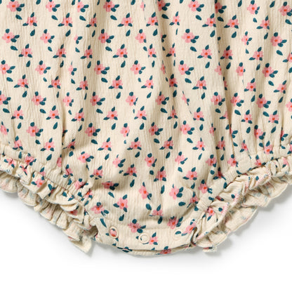 Wilson + Frenchy - Organic Crinkle Tie Playsuit / Little Blossom