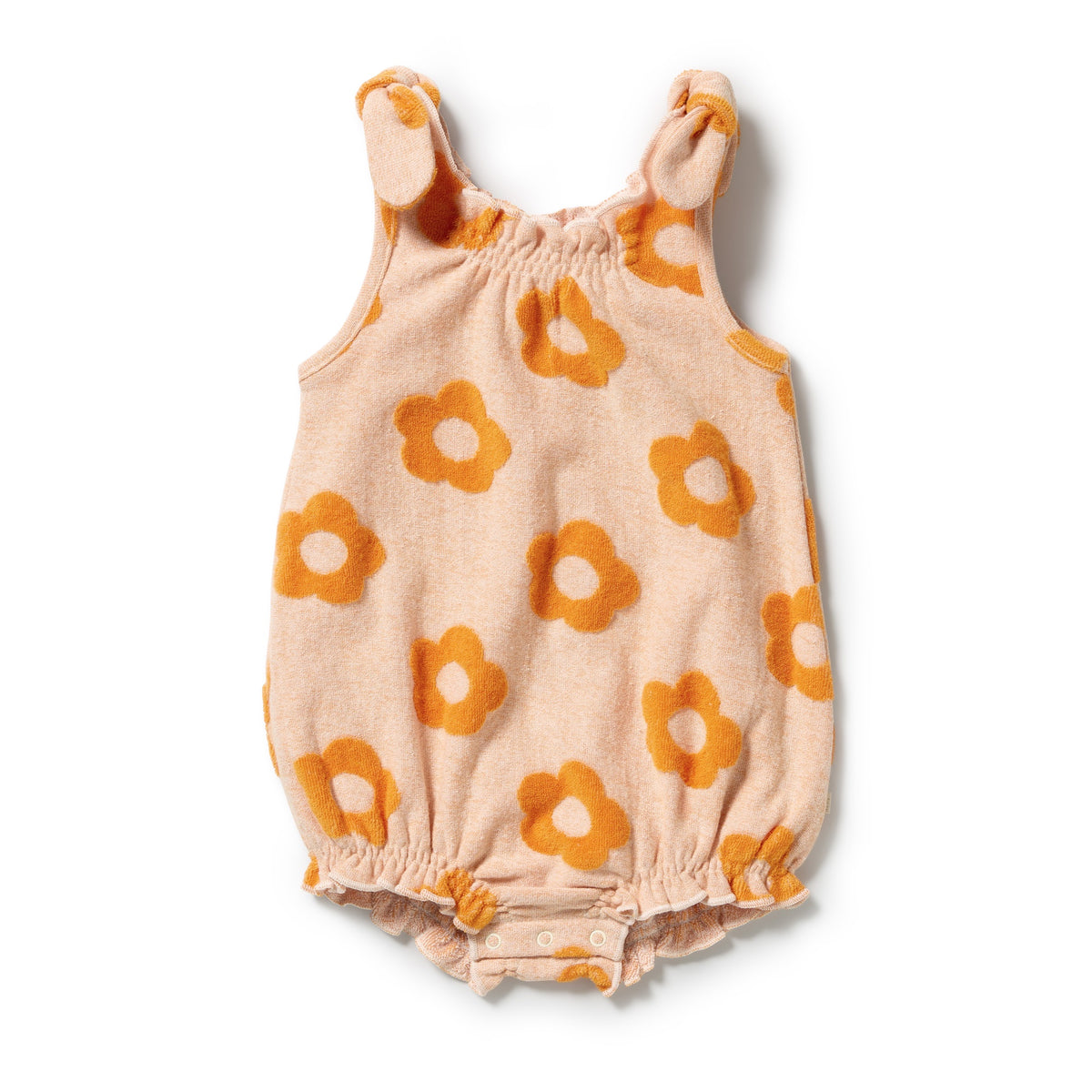 Wilson + Frenchy - Organic Terry Tie Playsuit / Daisy Glow