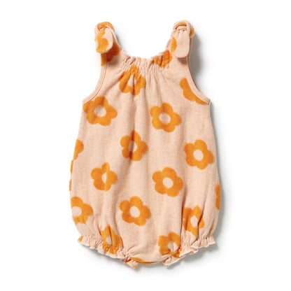 Wilson + Frenchy - Organic Terry Tie Playsuit / Daisy Glow