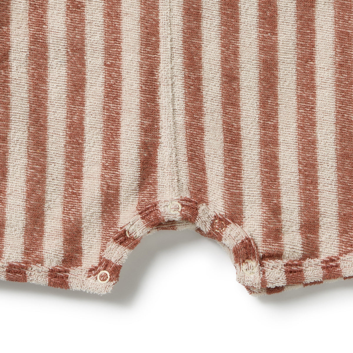 Wilson + Frenchy - Organic Terry Growsuit / Cherry Cola Stripe