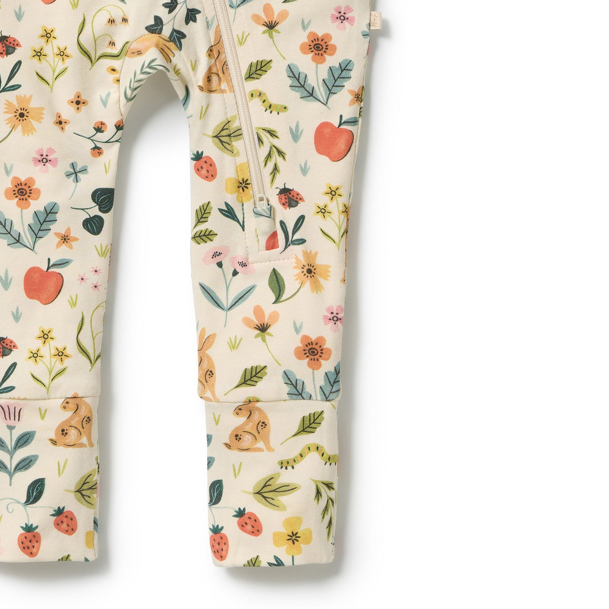 Wilson + Frenchy - Organic Zipsuit with Feet / Summer Garden