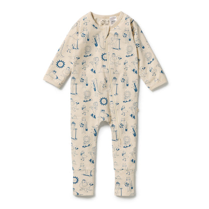 Wilson + Frenchy - Organic Zipsuit with Feet / Tout est Magique