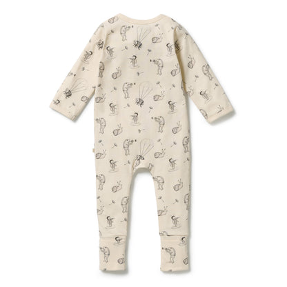 Wilson + Frenchy - Organic Zipsuit with Feet / Whispering Willows