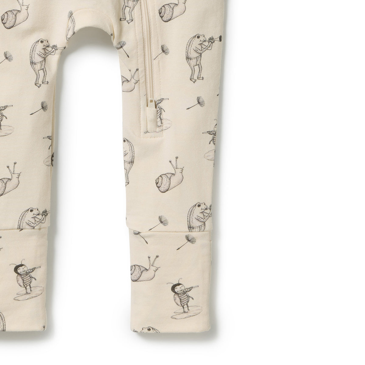 Wilson + Frenchy - Organic Zipsuit with Feet / Whispering Willows