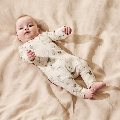 Wilson + Frenchy - Organic Zipsuit with Feet / Whispering Willows