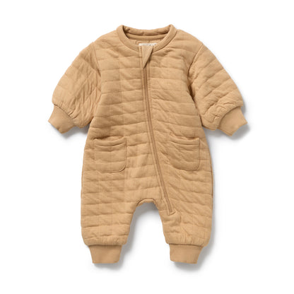 Wilson + Frenchy - Organic Quilted Growsuit / Honey Fawn