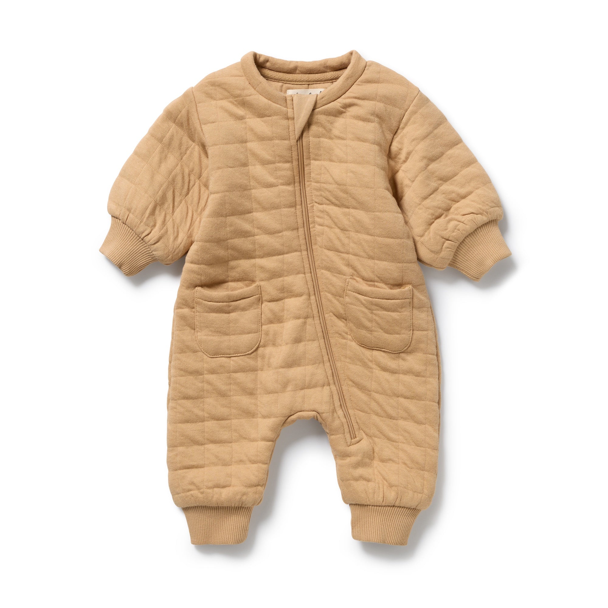 Wilson + Frenchy - Organic Quilted Growsuit / Honey Fawn