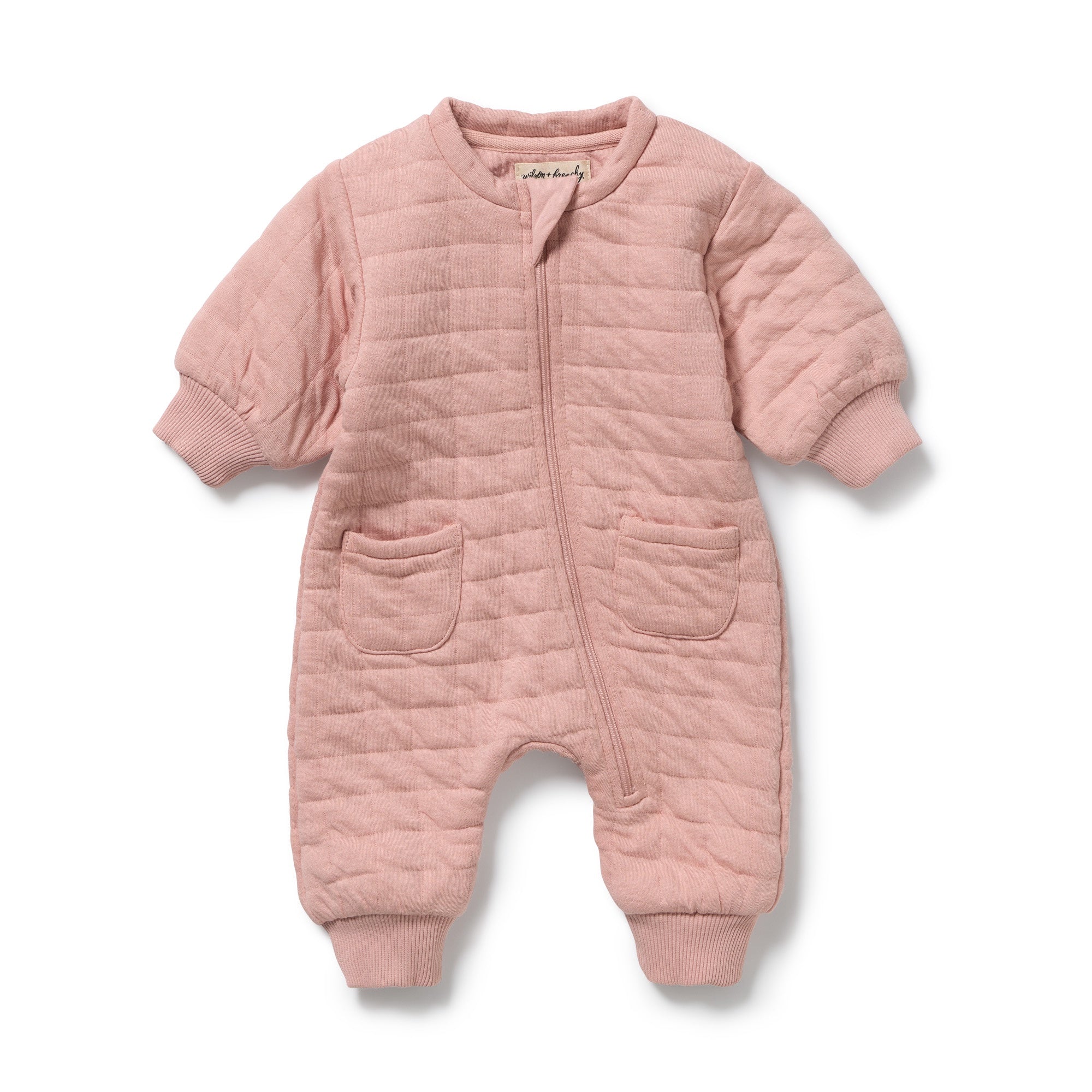 Wilson + Frenchy - Organic Quilted Growsuit / Rose