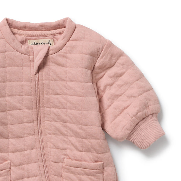 Wilson + Frenchy - Organic Quilted Growsuit / Rose