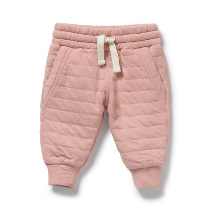 Wilson + Frenchy - Organic Quilted Sweat Pant / Rose