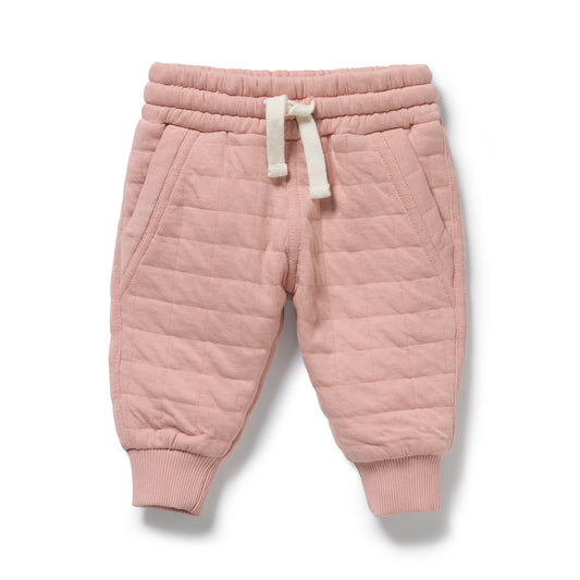 Wilson + Frenchy - Organic Quilted Sweat Pant / Rose