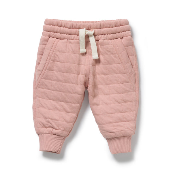 Wilson + Frenchy - Organic Quilted Sweat Pant / Rose