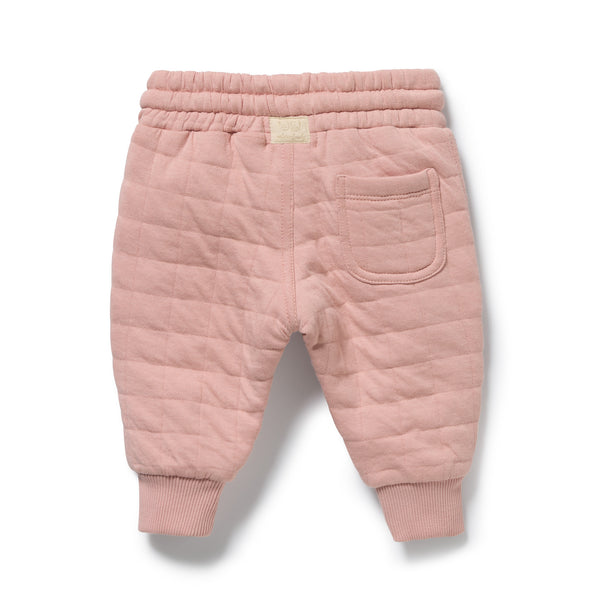 Wilson + Frenchy - Organic Quilted Sweat Pant / Rose