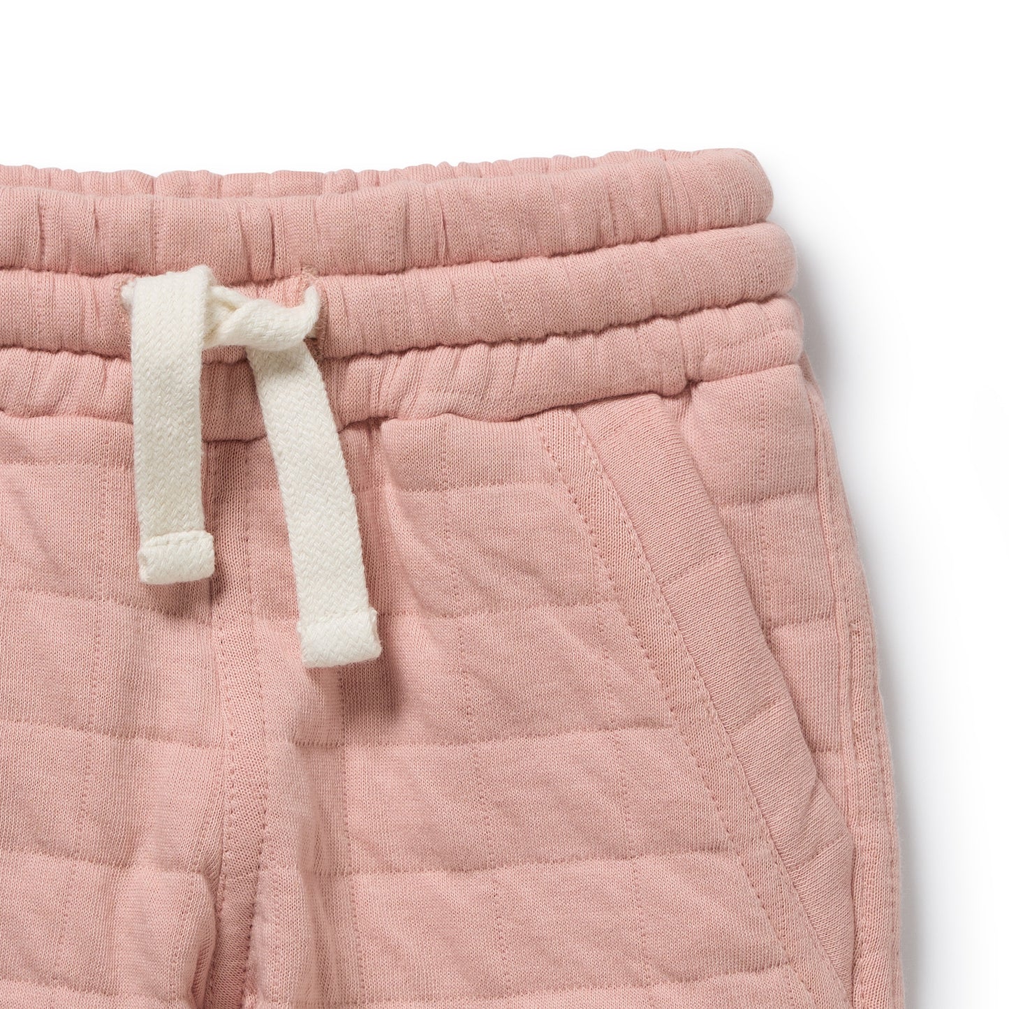 Wilson + Frenchy - Organic Quilted Sweat Pant / Rose