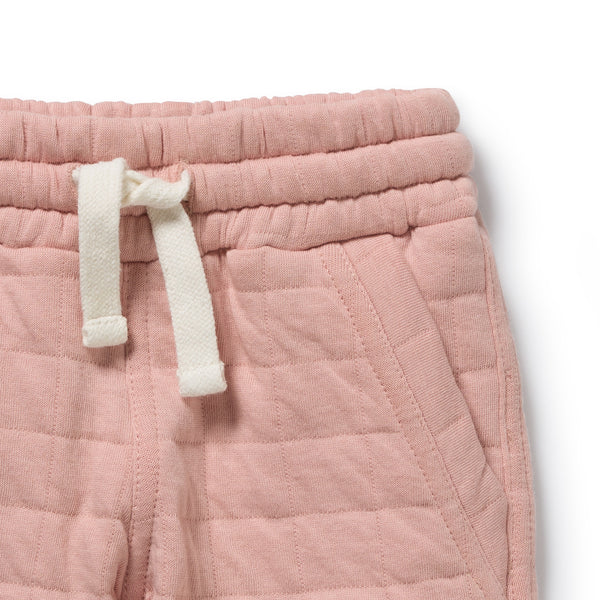 Wilson + Frenchy - Organic Quilted Sweat Pant / Rose