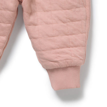 Wilson + Frenchy - Organic Quilted Sweat Pant / Rose