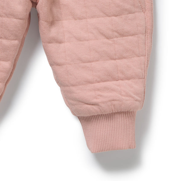 Wilson + Frenchy - Organic Quilted Sweat Pant / Rose