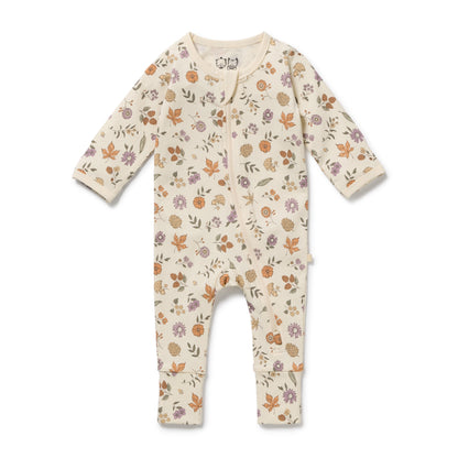 Wilson + Frenchy - Organic Zipsuit with Feet / Maple Glow