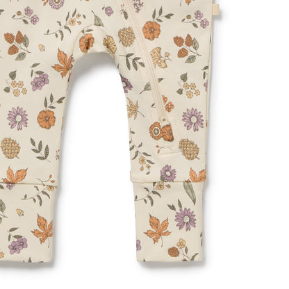 Wilson + Frenchy - Organic Zipsuit with Feet / Maple Glow