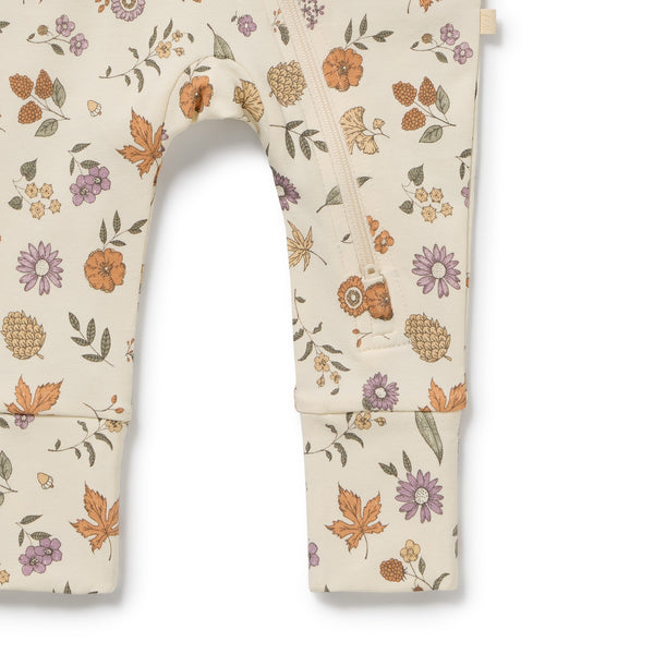 Wilson + Frenchy - Organic Zipsuit with Feet / Maple Glow