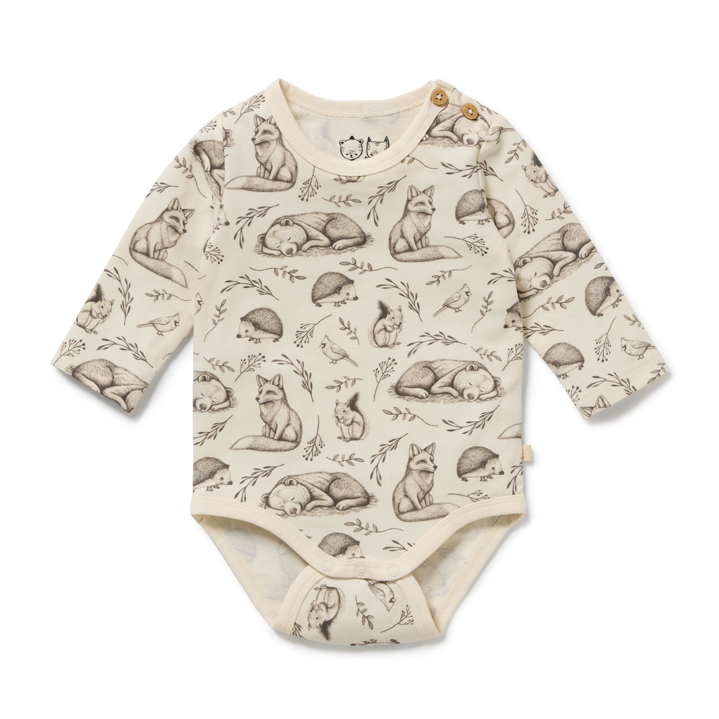 Wilson + Frenchy - Organic Bodysuit / Foxglove Forest