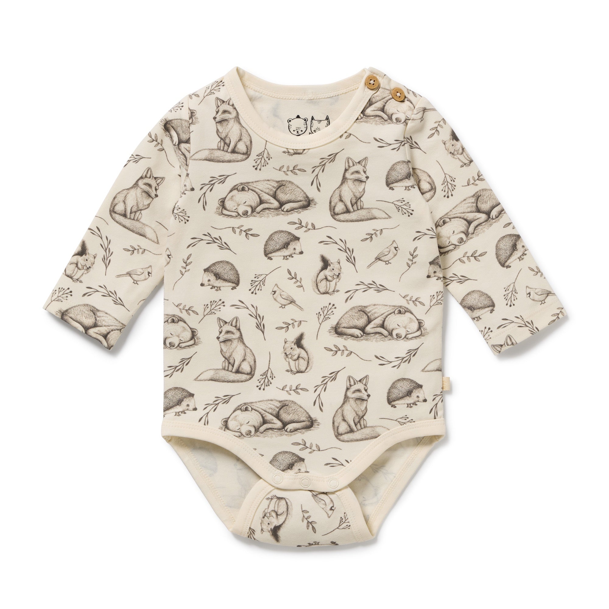Wilson + Frenchy - Organic Bodysuit / Foxglove Forest