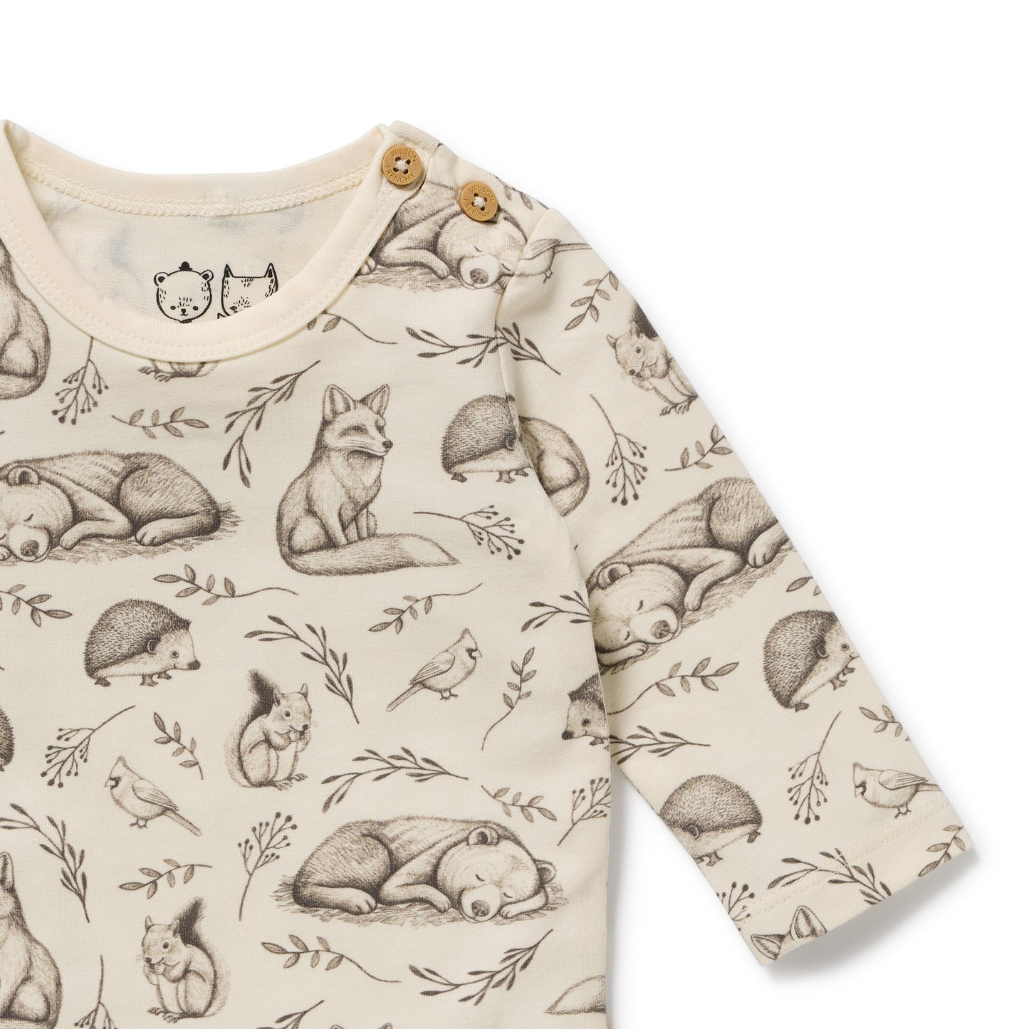 Wilson + Frenchy - Organic Bodysuit / Foxglove Forest