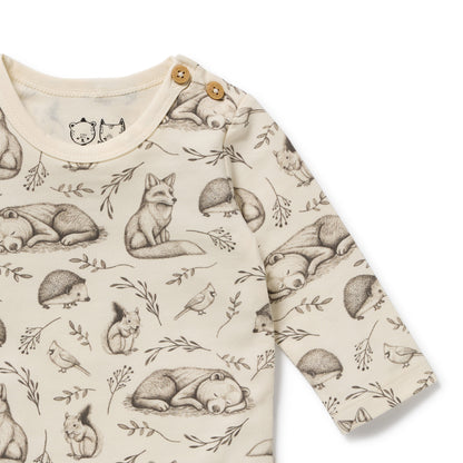 Wilson + Frenchy - Organic Bodysuit / Foxglove Forest