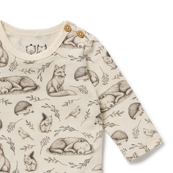 Wilson + Frenchy - Organic Bodysuit / Foxglove Forest