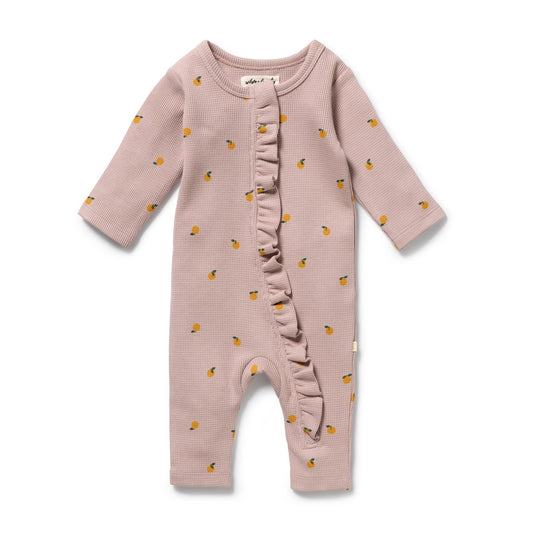 Wilson + Frenchy - Organic Waffle Ruffle Zipsuit / Mini Mando