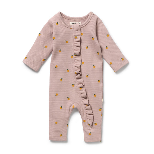 Wilson + Frenchy - Organic Waffle Ruffle Zipsuit / Mini Mando