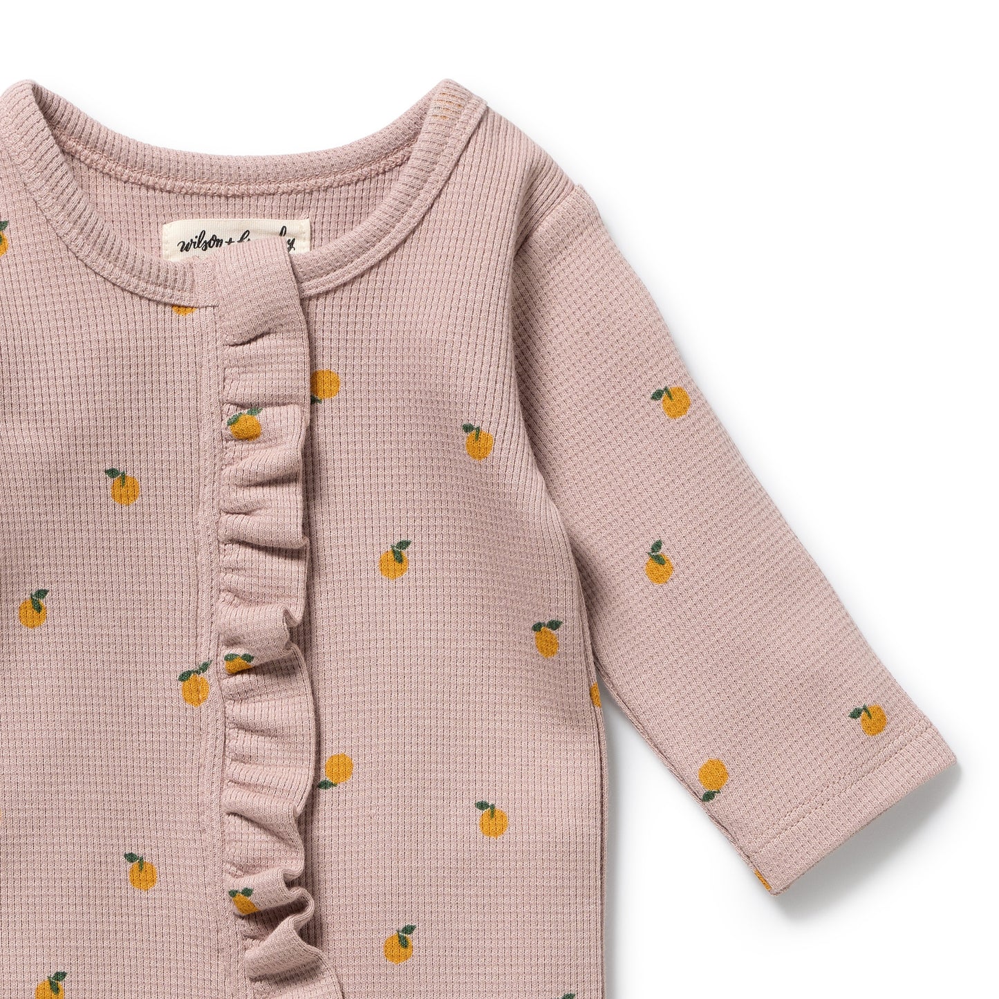 Wilson + Frenchy - Organic Waffle Ruffle Zipsuit / Mini Mando