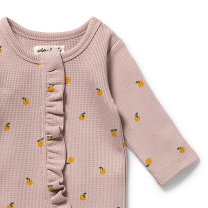 Wilson + Frenchy - Organic Waffle Ruffle Zipsuit / Mini Mando
